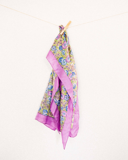 Lavender Floral Hair Scarf
