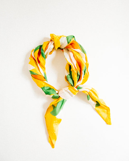 Pinwheel Silk Bandana Scarf