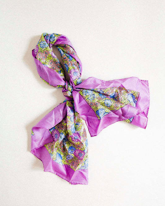 Lavender Floral Hair Scarf
